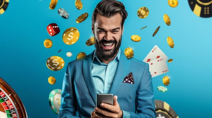 Pemain berinteraksi dengan live casino secara mobile via smartphone dengan tampilan responsif